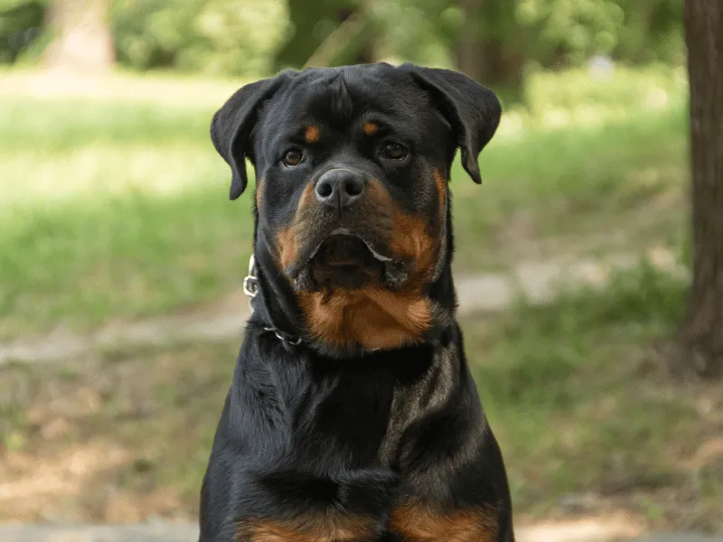 Face profile of Rottweiler